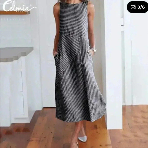 Celmia Collection Striped Dress - Medium - Picture 1 of 6